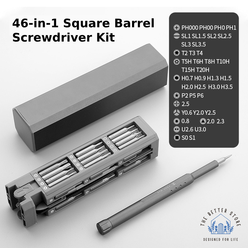 46-in-1 Precision Screw + Bit Set
