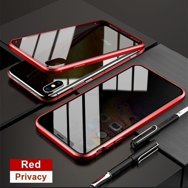 Anti-Spy Tempered Glass iPhone Case