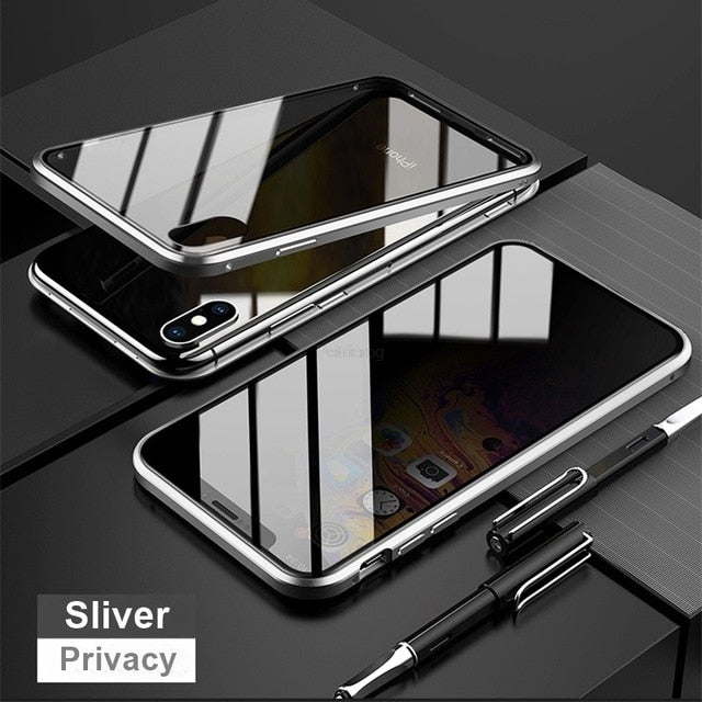 Anti-Spy Tempered Glass iPhone Case