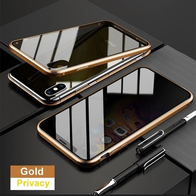 Anti-Spy Tempered Glass iPhone Case