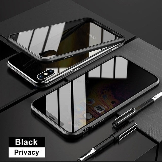 Anti-Spy Tempered Glass iPhone Case